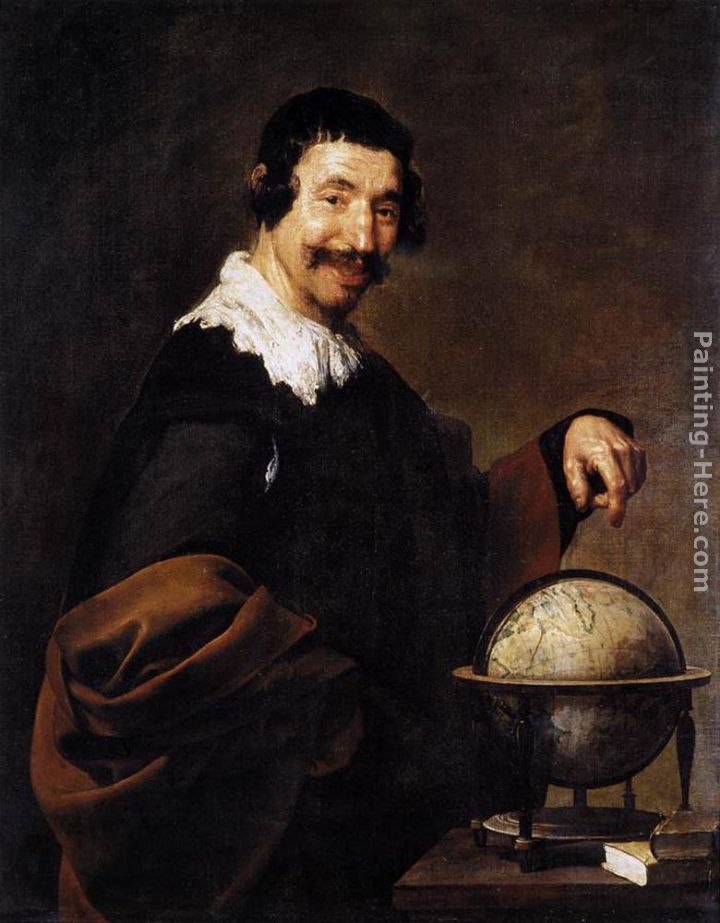Democritus painting - Diego Rodriguez de Silva Velazquez Democritus art painting